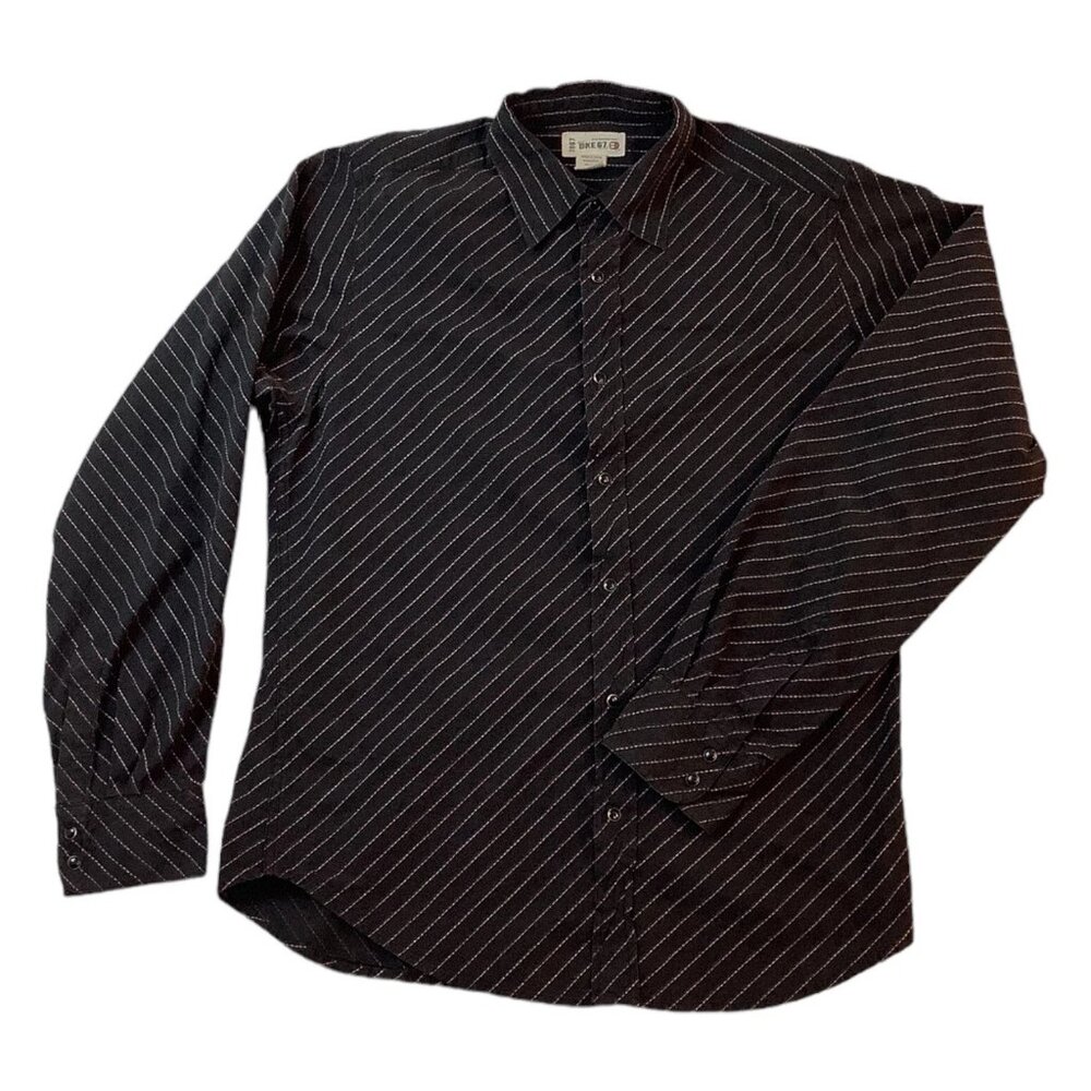 BKE67 Pearl Snap Long Sleeve Shirt Mens Size Large